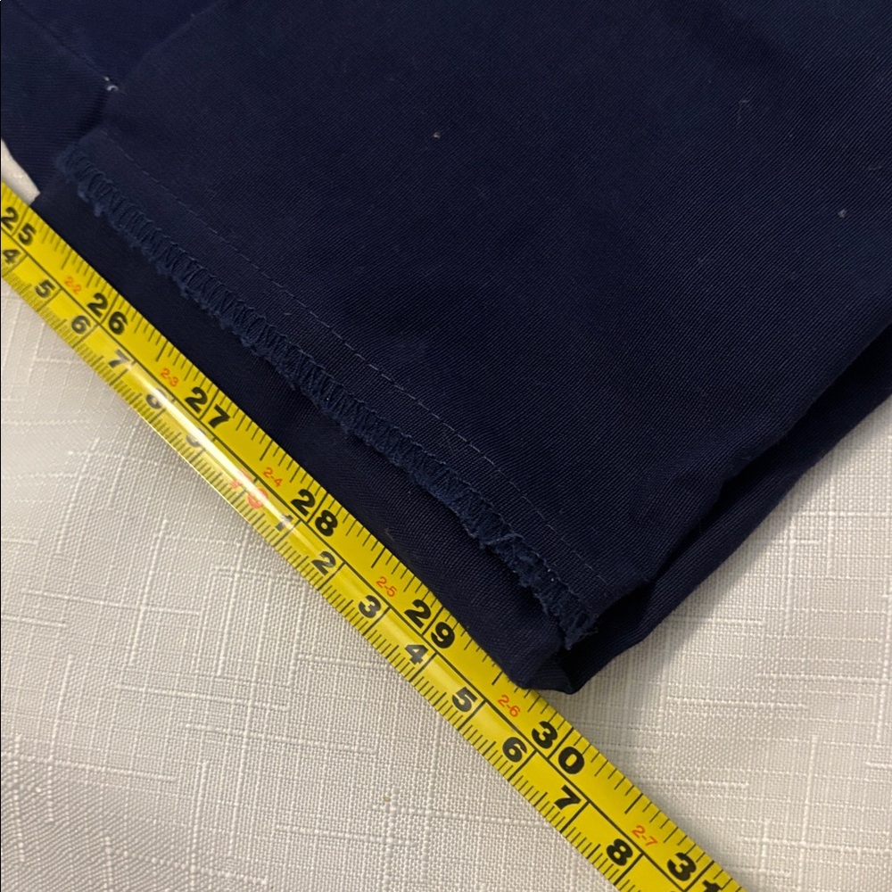 Tommy Hilfiger Dark Blue Anchor Chino Cuffed Pants SZ 12 casual cotton nautical - Picture 5 of 12